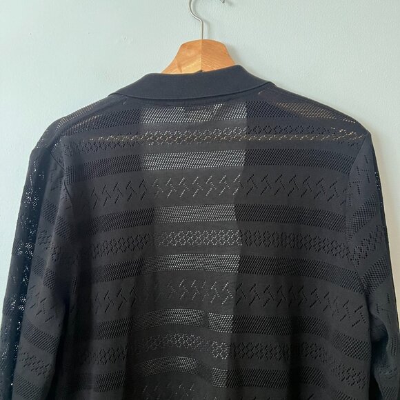 Exclusively Misook Black Knit Long Duster Cardigan Sweater Women's Size XL - Picture 7 of 8